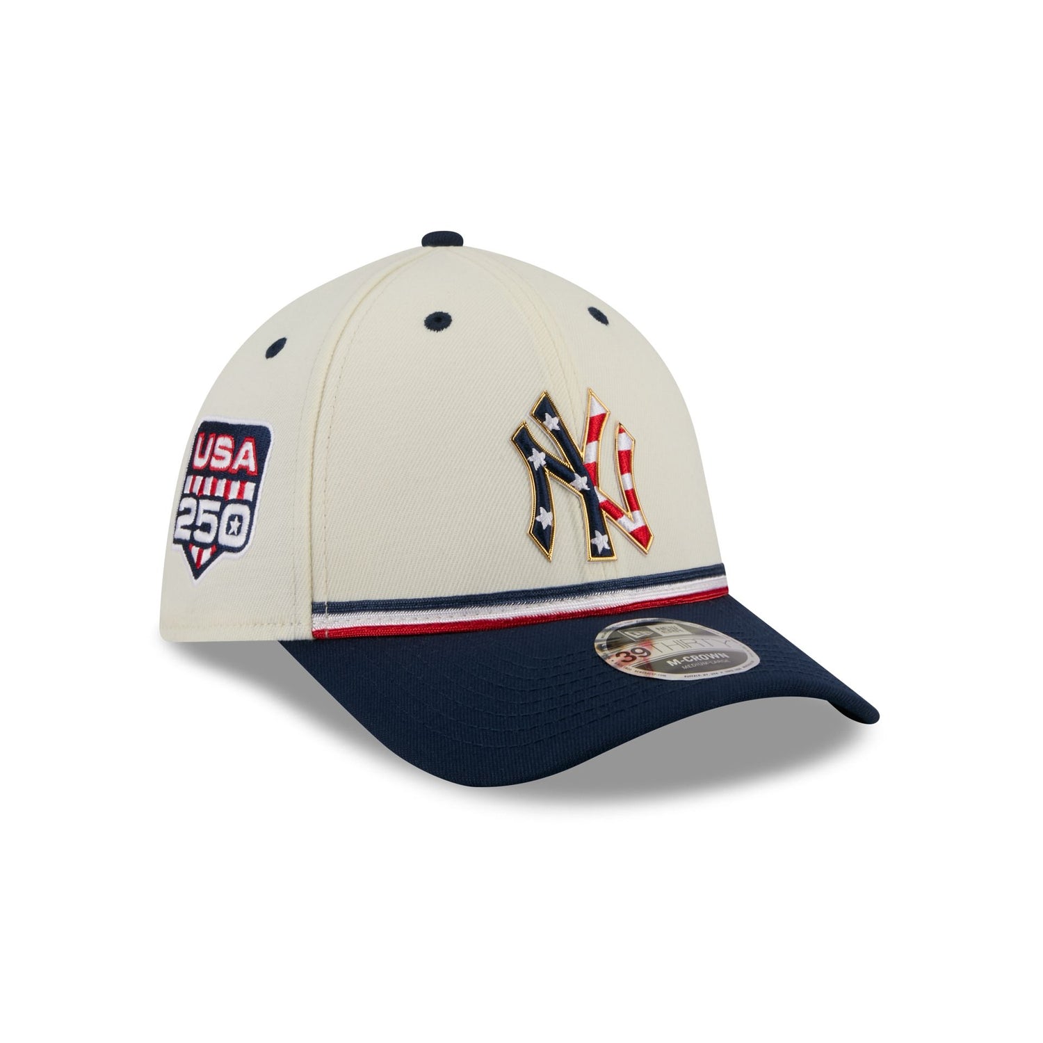 New York Yankees Independence Day 2026 39THIRTY M-Crown Stretch Fit Hat