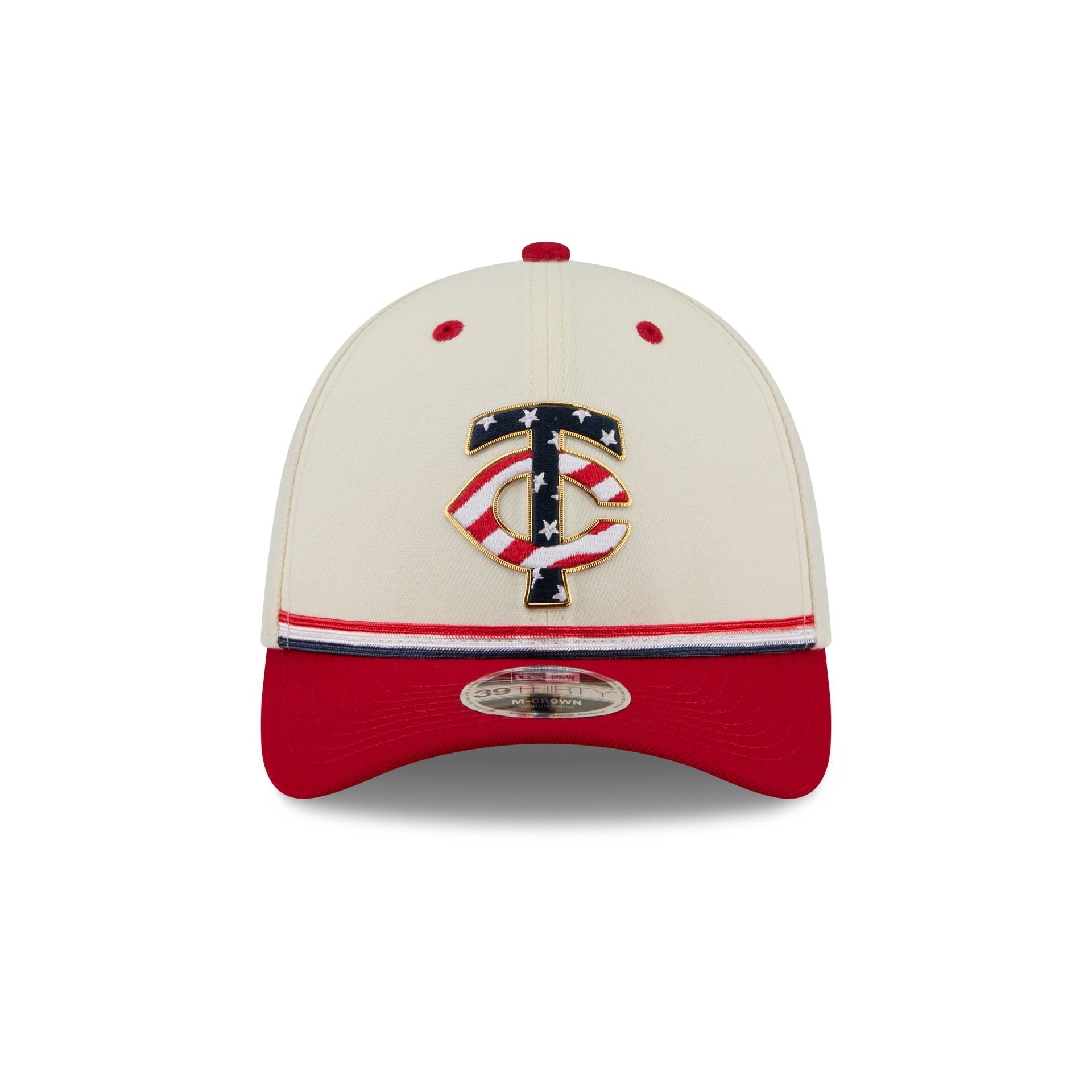 Minnesota Twins Independence Day 2026 39THIRTY M-Crown Stretch Fit Hat