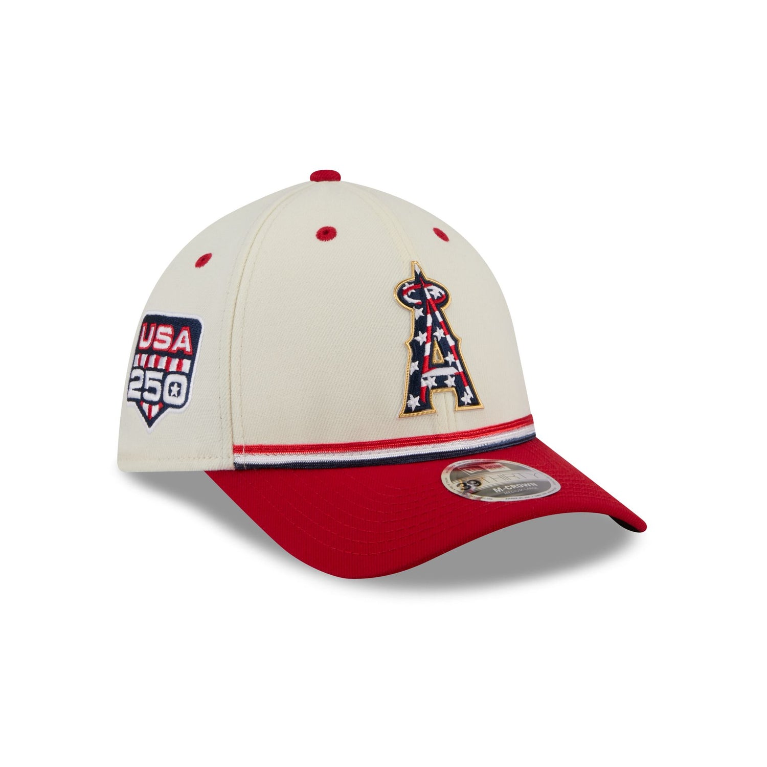 Los Angeles Angels Independence Day 2026 39THIRTY M-Crown Stretch Fit Hat