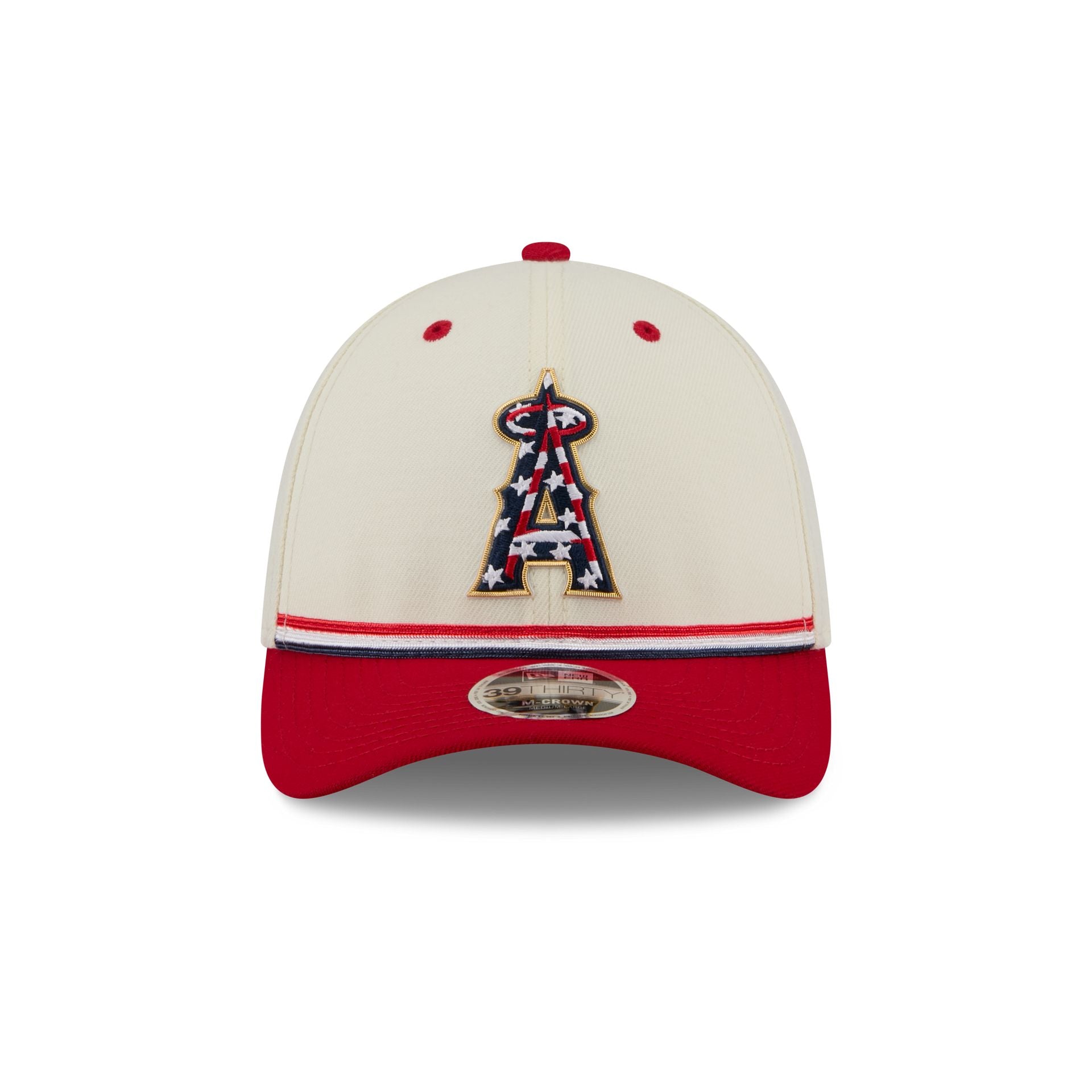 Los Angeles Angels Independence Day 2026 39THIRTY M-Crown Stretch Fit Hat