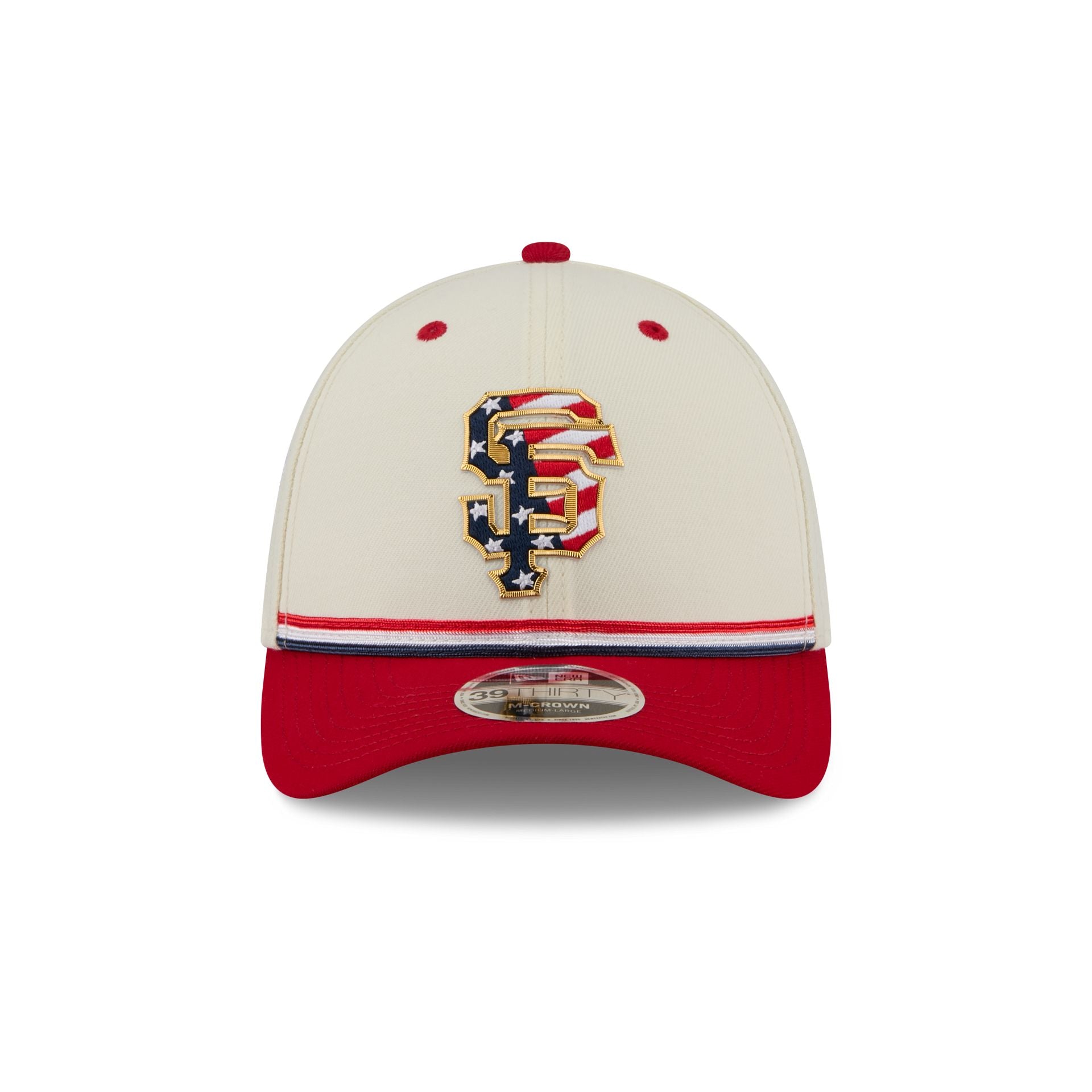 San Francisco Giants Independence Day 2026 39THIRTY M-Crown Stretch Fit Hat