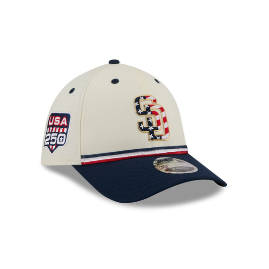 San Diego Padres Independence Day 2026 39THIRTY M-Crown Stretch Fit Hat - New Era Cap