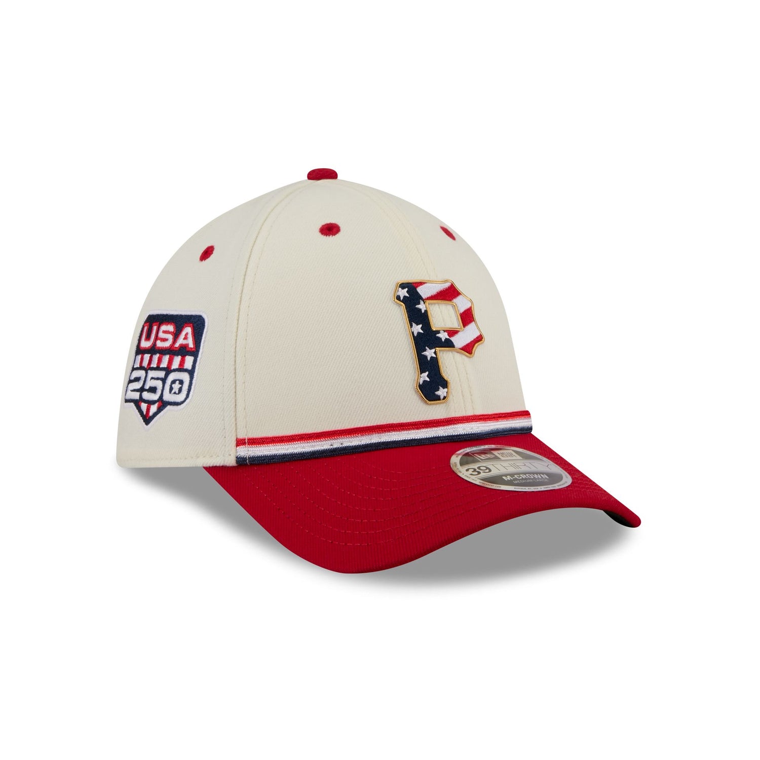 Pittsburgh Pirates Independence Day 2026 39THIRTY M-Crown Stretch Fit Hat