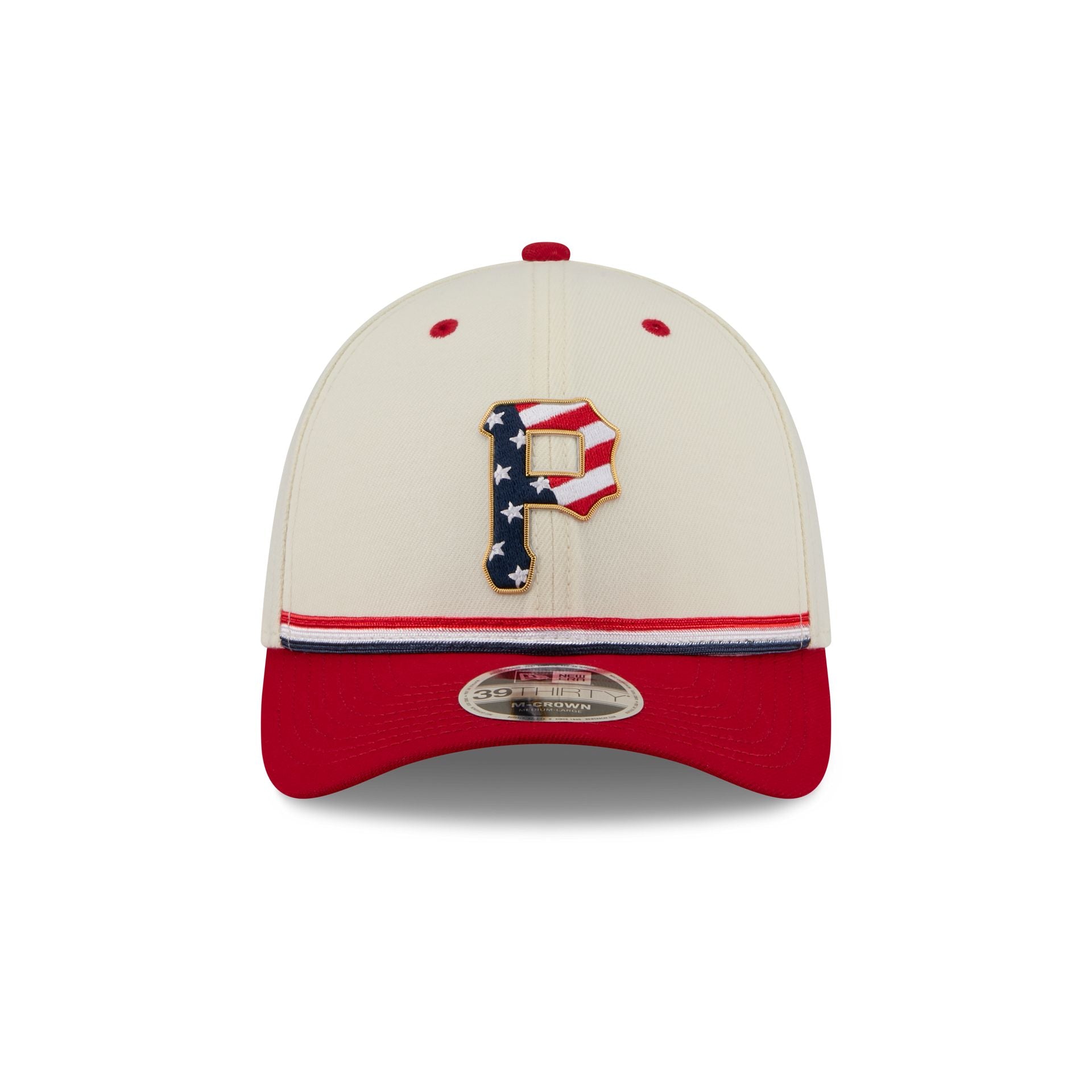 Pittsburgh Pirates Independence Day 2026 39THIRTY M-Crown Stretch Fit Hat