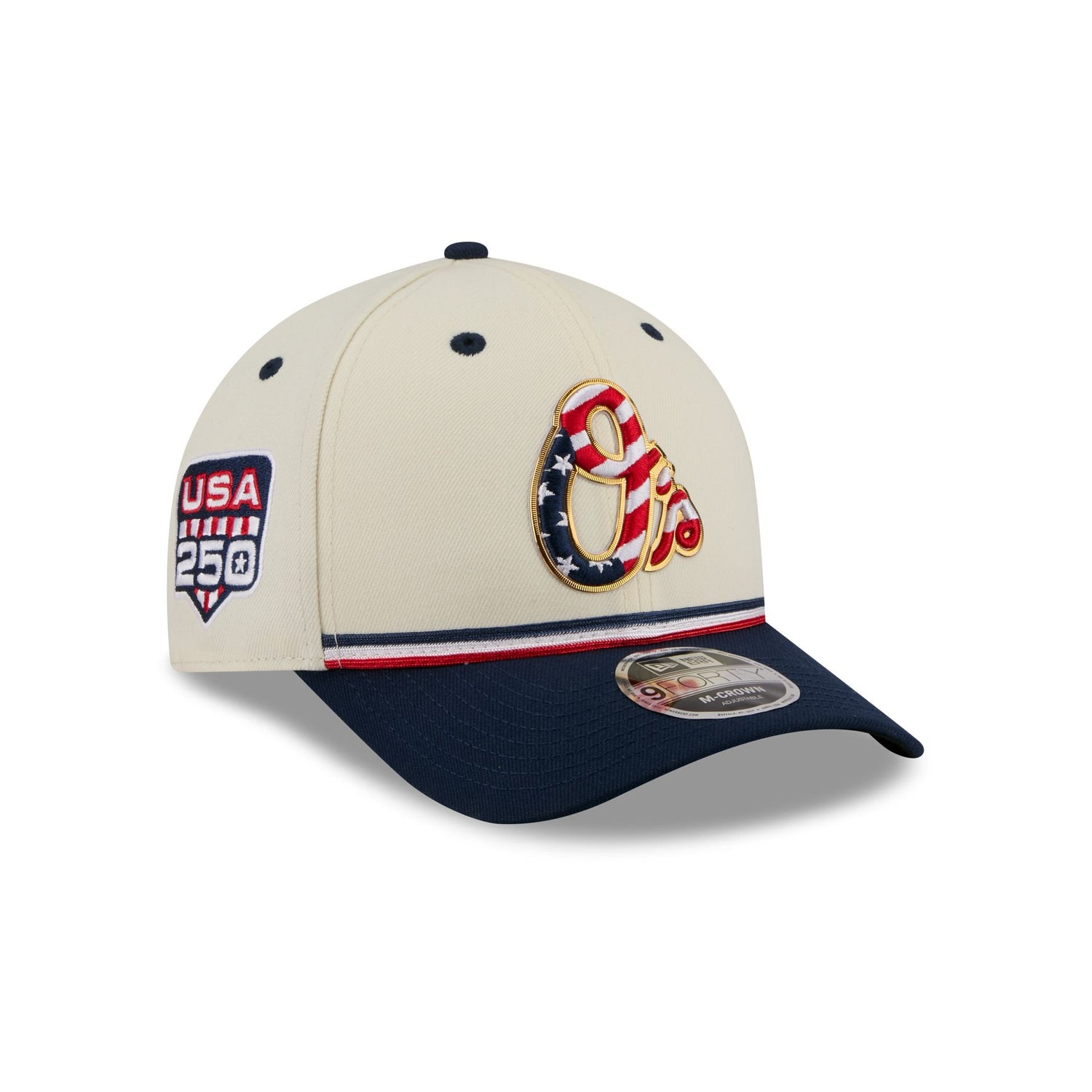Baltimore Orioles Independence Day 2026 9FORTY M-Crown Snapback Hat