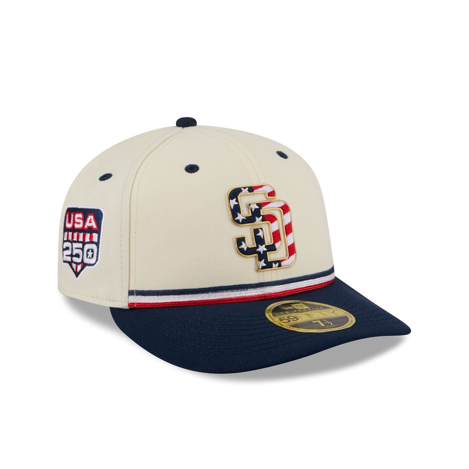 San Diego Padres Independence Day 2026 Low Profile 59FIFTY Fitted Hat