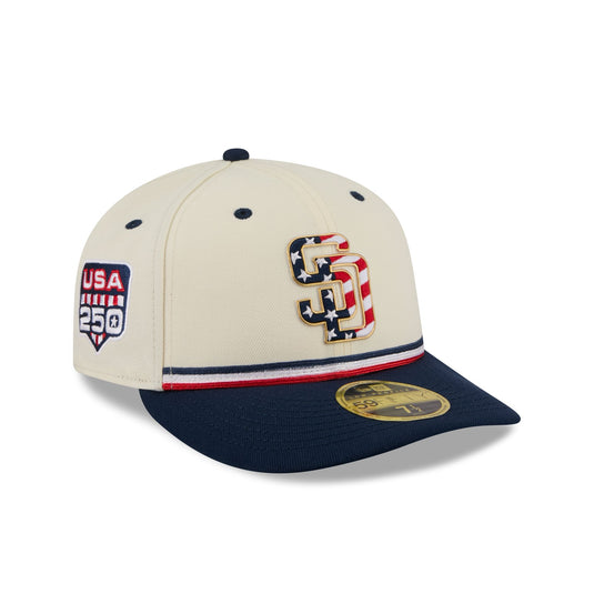 San Diego Padres Independence Day 2026 Low Profile 59FIFTY Fitted Hat - New Era Cap