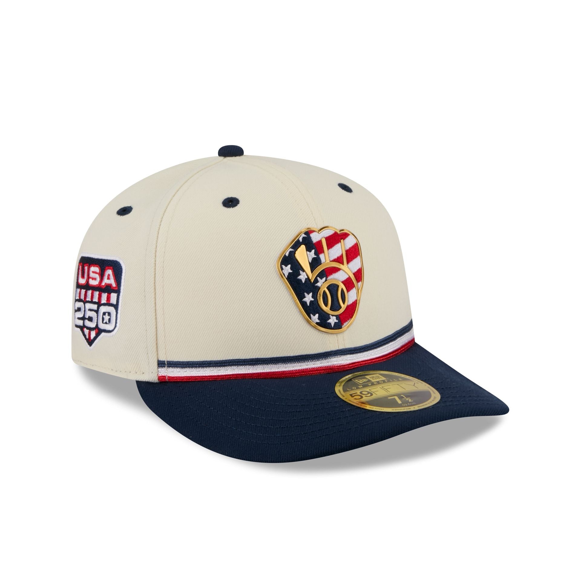 Milwaukee Brewers Independence Day 2026 Low Profile 59FIFTY Fitted Hat