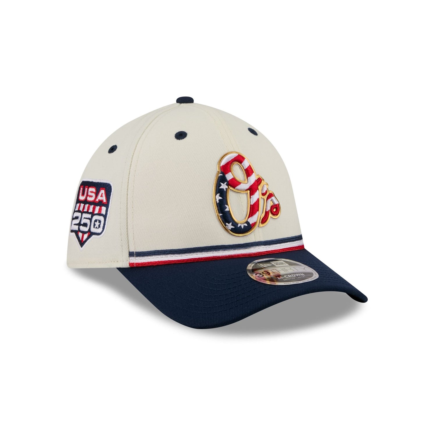 Baltimore Orioles Independence Day 2026 39THIRTY M-Crown Stretch Fit Hat