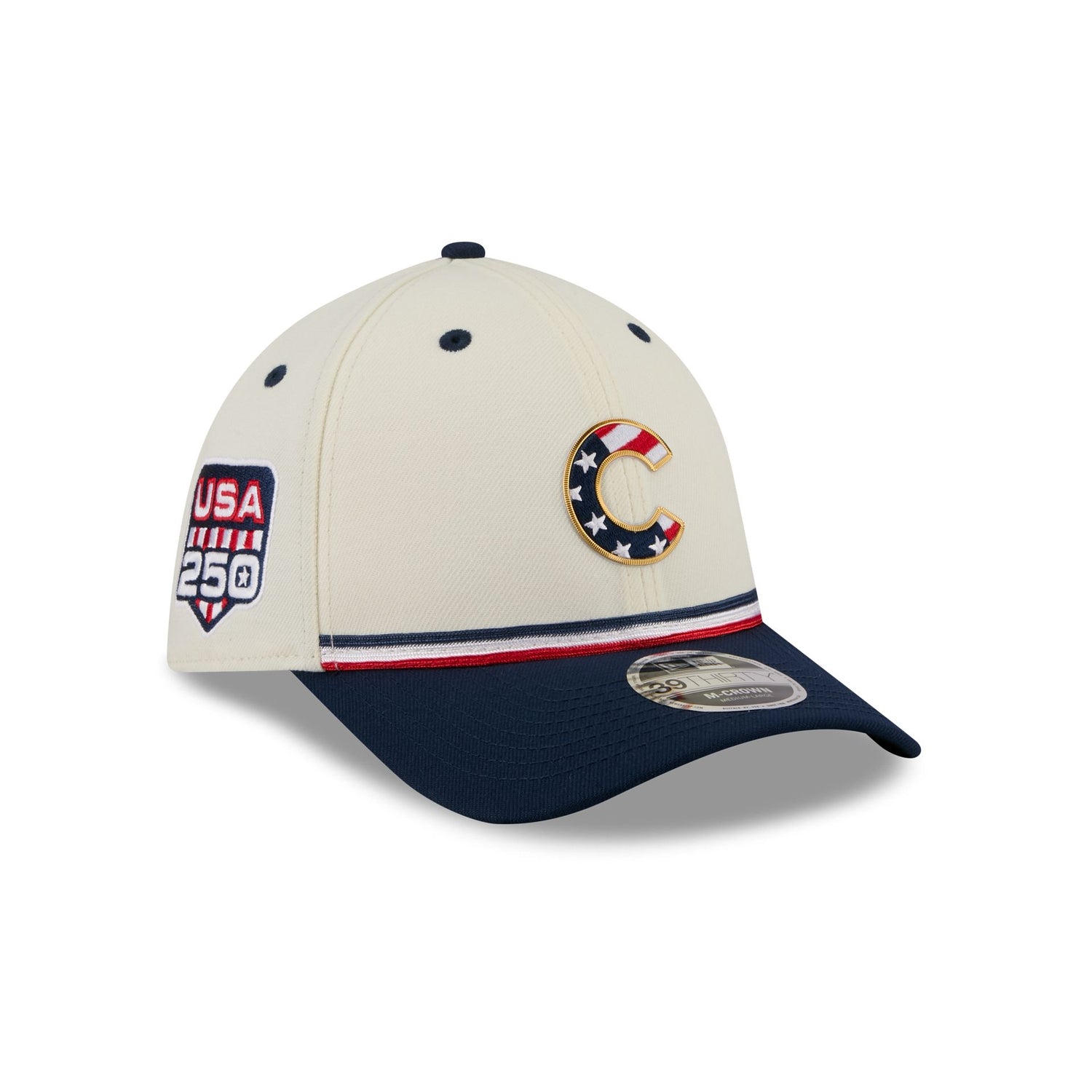 Chicago Cubs Independence Day 2026 39THIRTY M-Crown Stretch Fit Hat