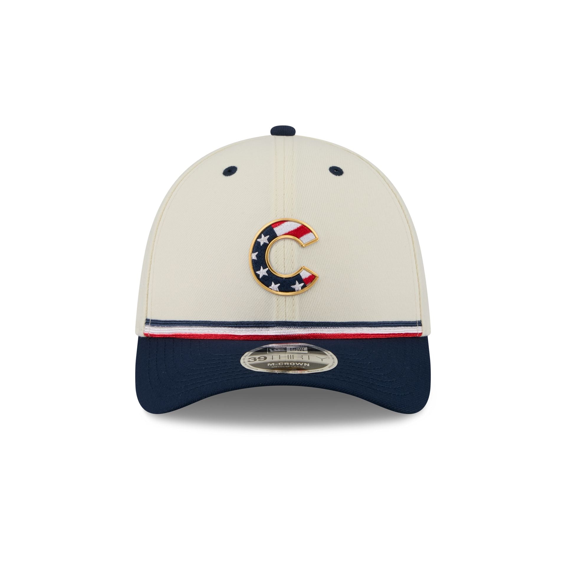 Chicago Cubs Independence Day 2026 39THIRTY M-Crown Stretch Fit Hat