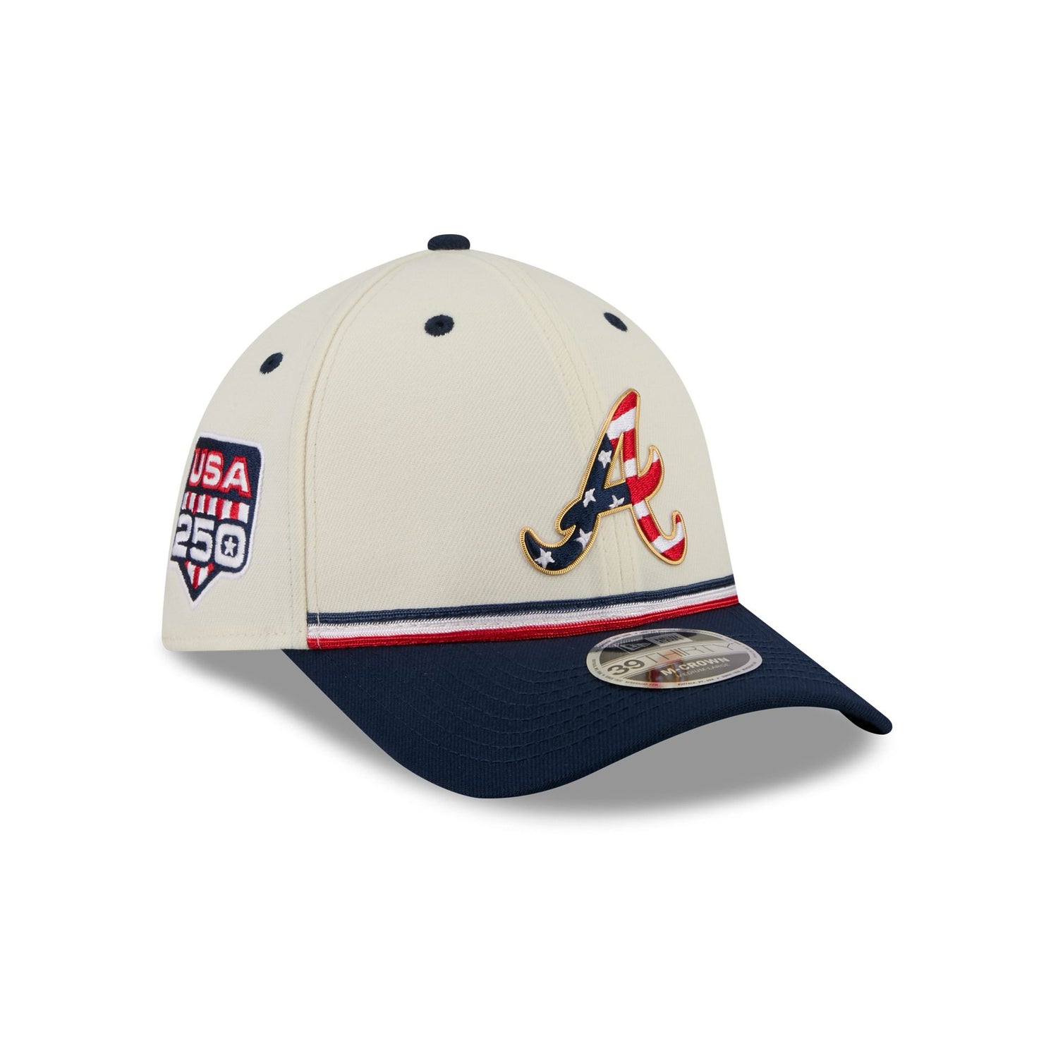 Atlanta Braves Independence Day 2026 39THIRTY M-Crown Stretch Fit Hat