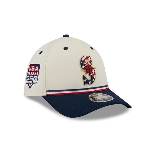 Seattle Mariners Independence Day 2026 39THIRTY M-Crown Stretch Fit Hat - New Era Cap