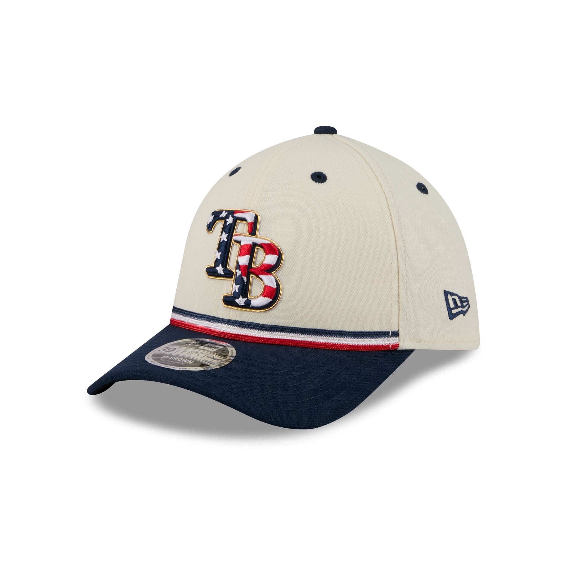 Tampa Bay Rays Independence Day 2026 39THIRTY M-Crown Stretch Fit Hat