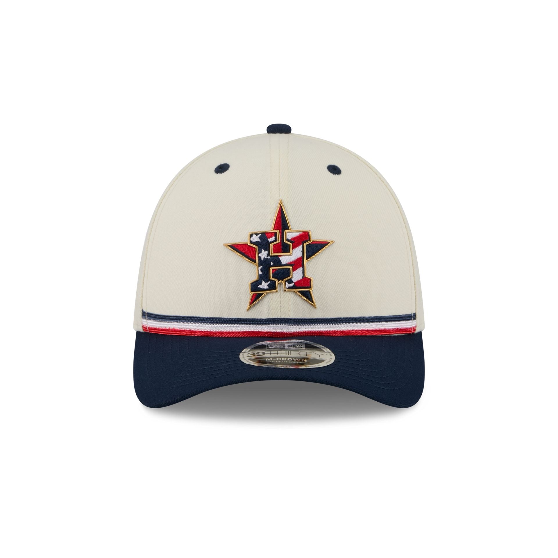 Houston Astros Independence Day 2026 39THIRTY M-Crown Stretch Fit Hat