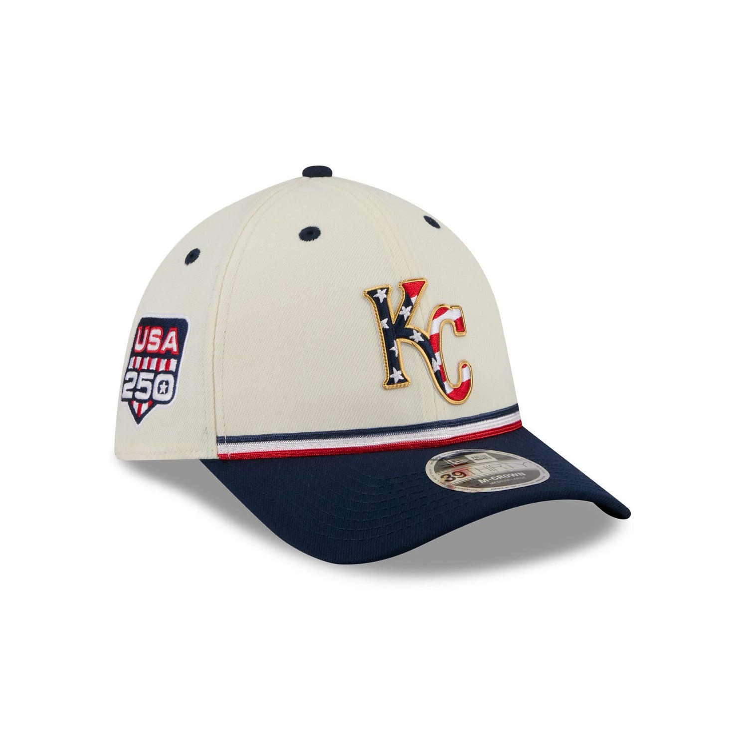 Kansas City Royals Independence Day 2026 39THIRTY M-Crown Stretch Fit Hat