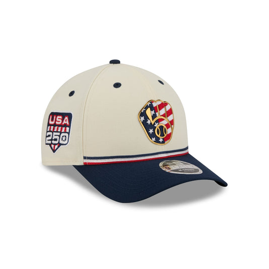 Milwaukee Brewers Independence Day 2026 9FORTY M-Crown Snapback Hat - New Era Cap