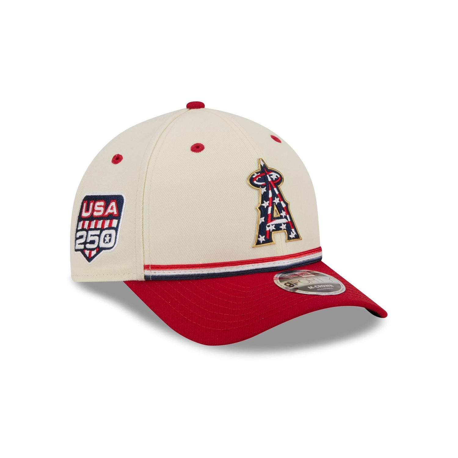 Los Angeles Angels Independence Day 2026 9FORTY M-Crown Snapback Hat