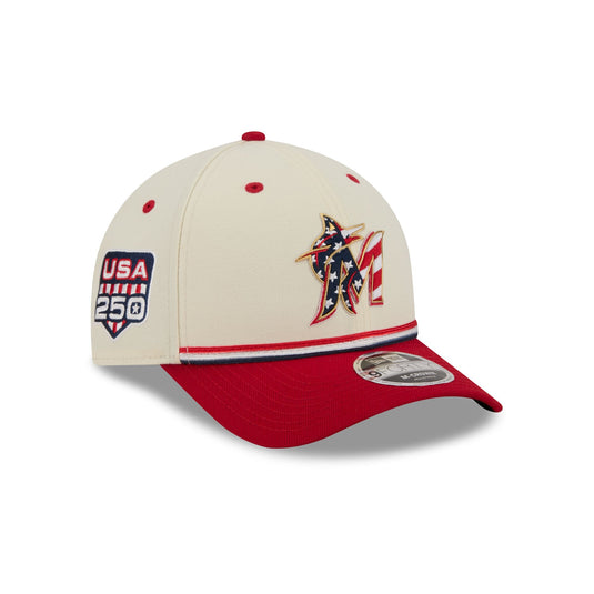 Miami Marlins Independence Day 2026 9FORTY M-Crown Snapback Hat - New Era Cap