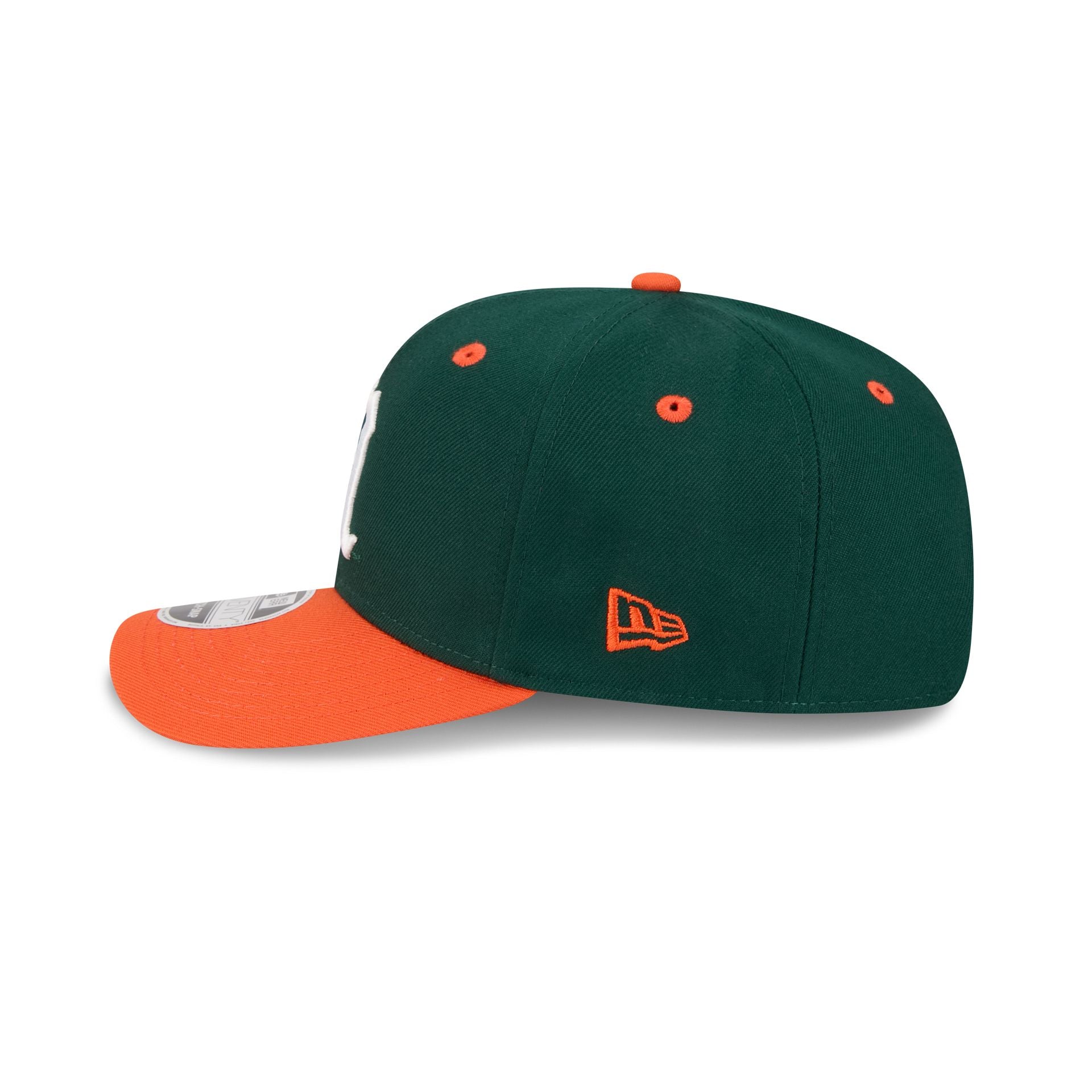 New Era x adidas Miami Hurricanes Dark Green 9SEVENTY Stretch-Snap Hat