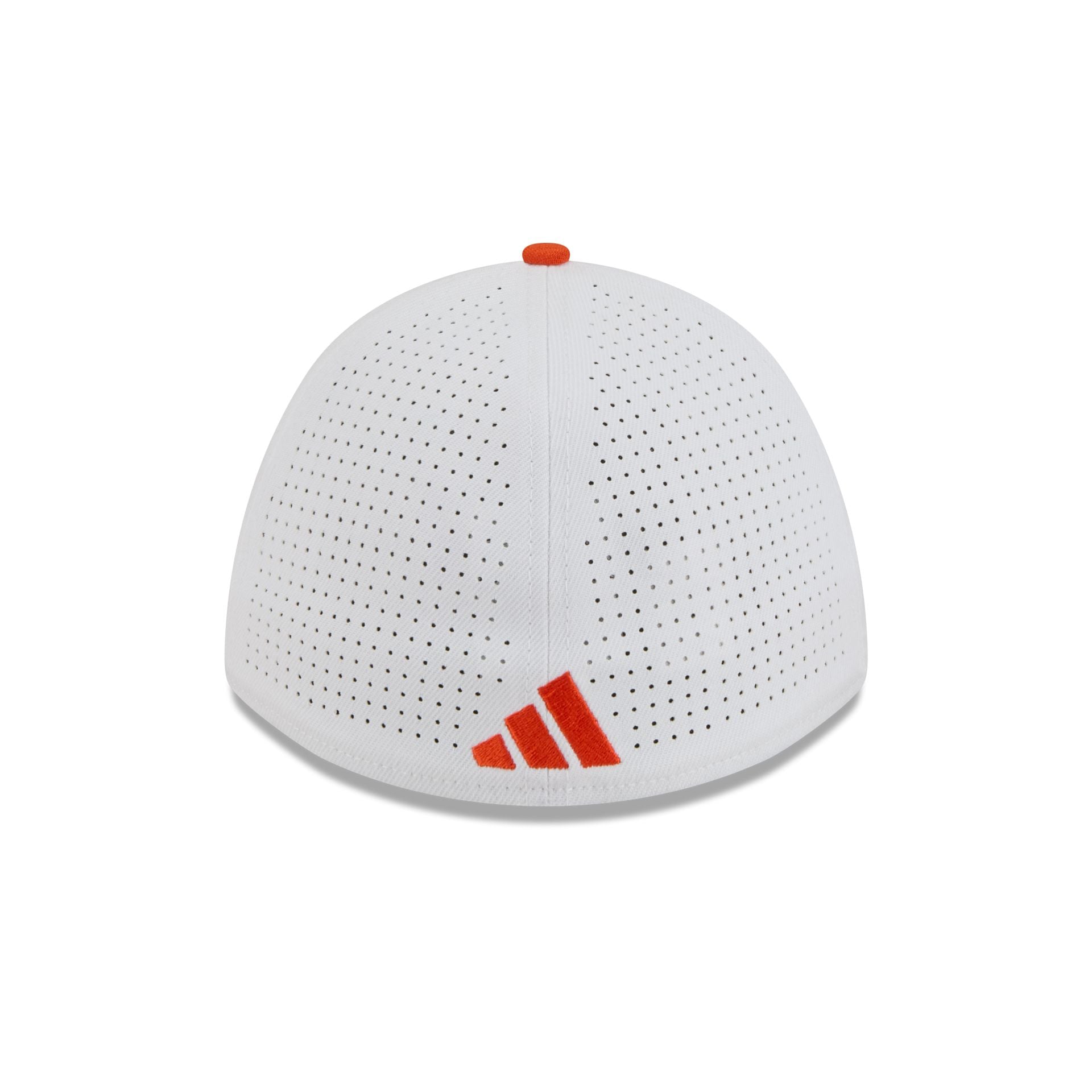 New Era x adidas Miami Hurricanes White Mascot 39THIRTY M-Crown Stretch Fit Hat