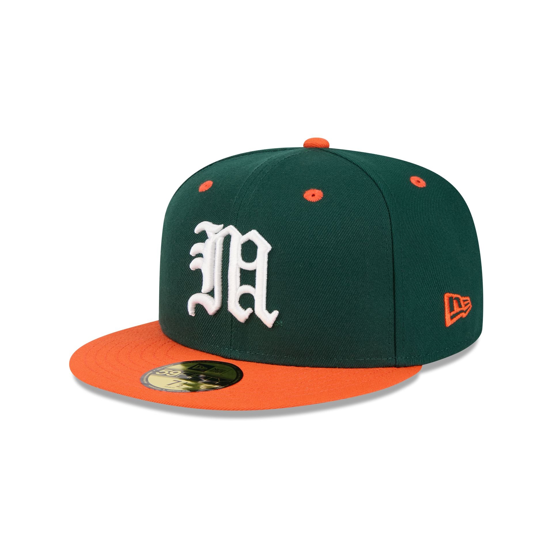 New Era x adidas Miami Hurricanes Dark Green 59FIFTY Fitted Hat