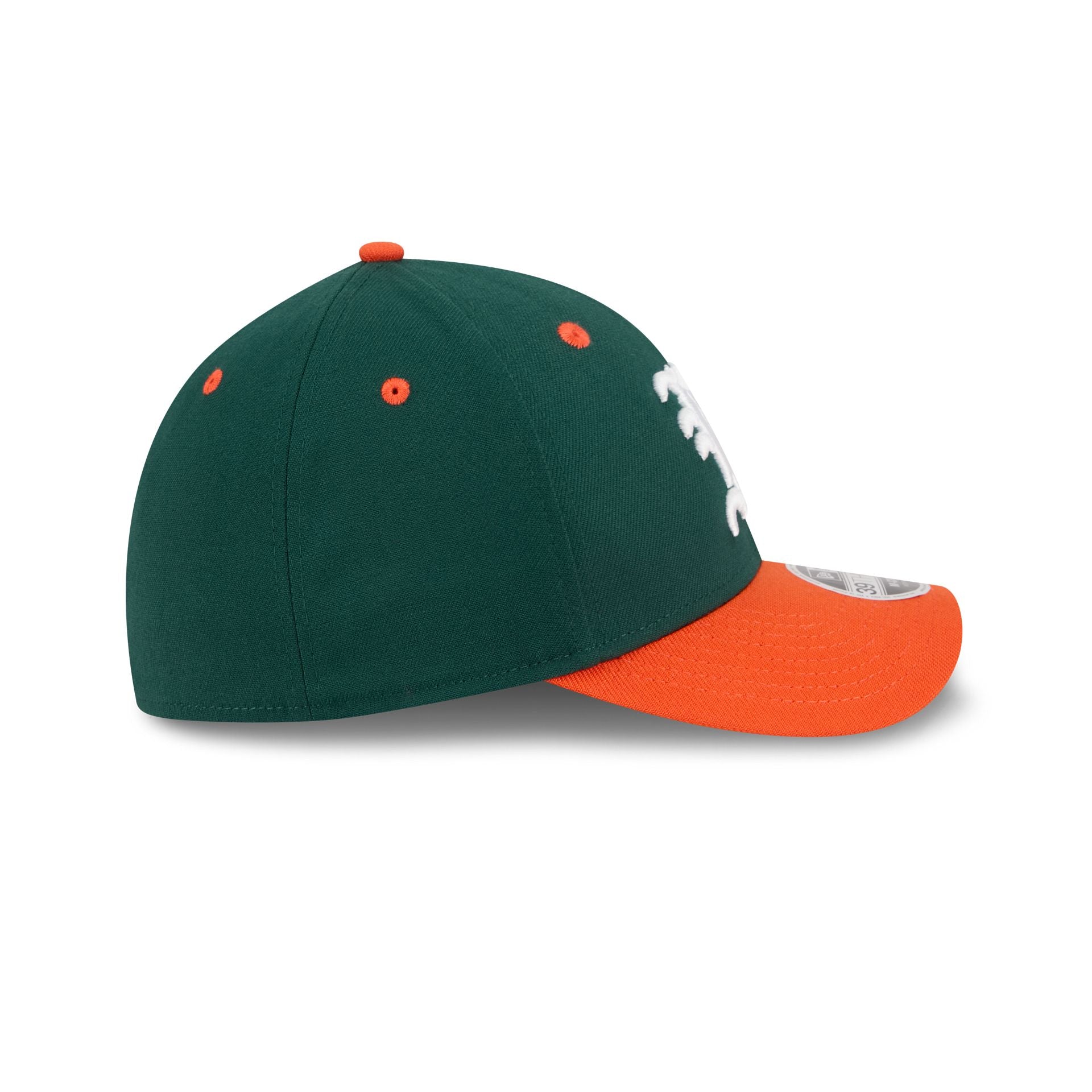 New Era x adidas Miami Hurricanes Dark Green 39THIRTY M-Crown Stretch Fit Hat