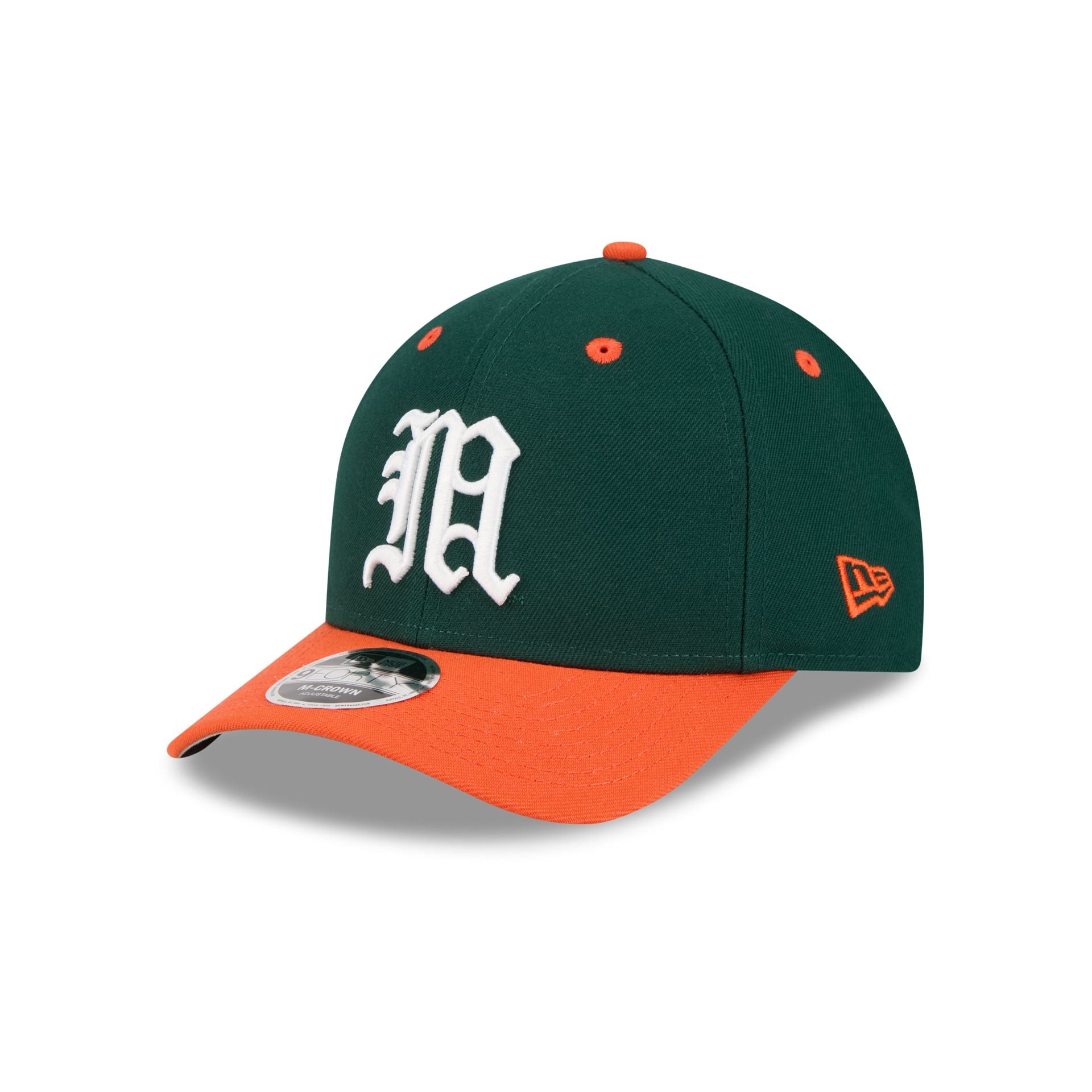New Era x adidas Miami Hurricanes Dark Green 9FORTY M-Crown Snapback Hat