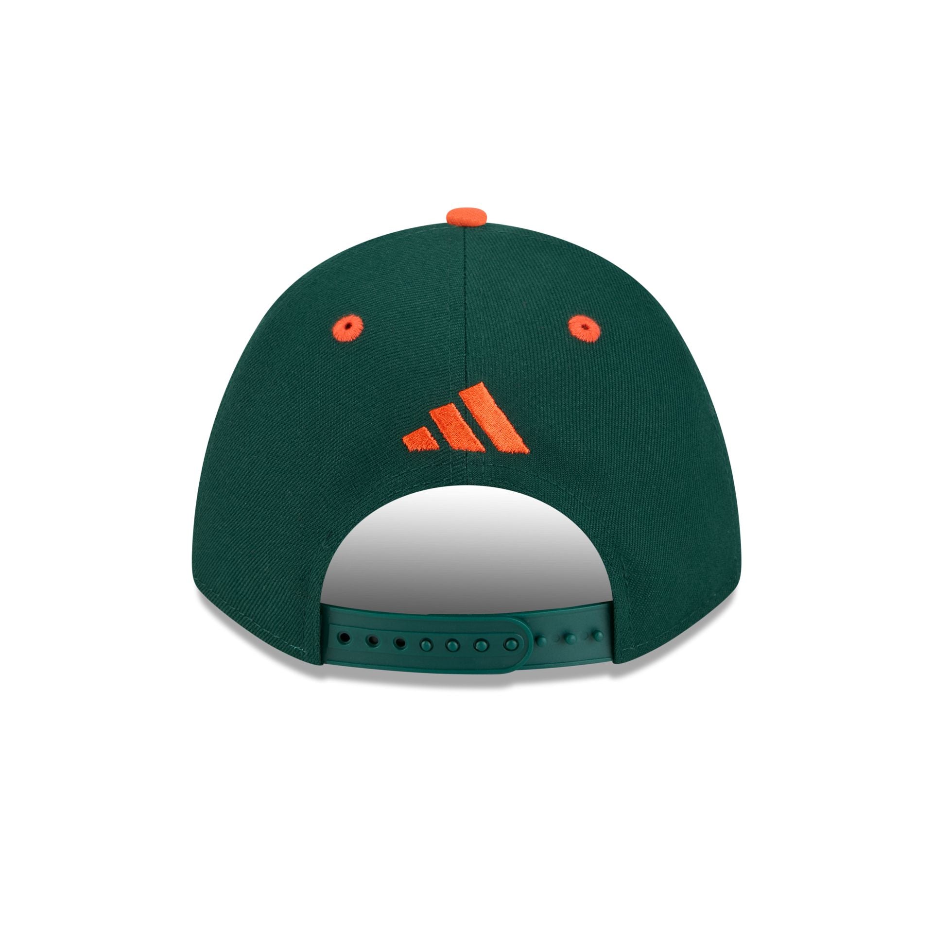 New Era x adidas Miami Hurricanes Dark Green 9FORTY M-Crown Snapback Hat