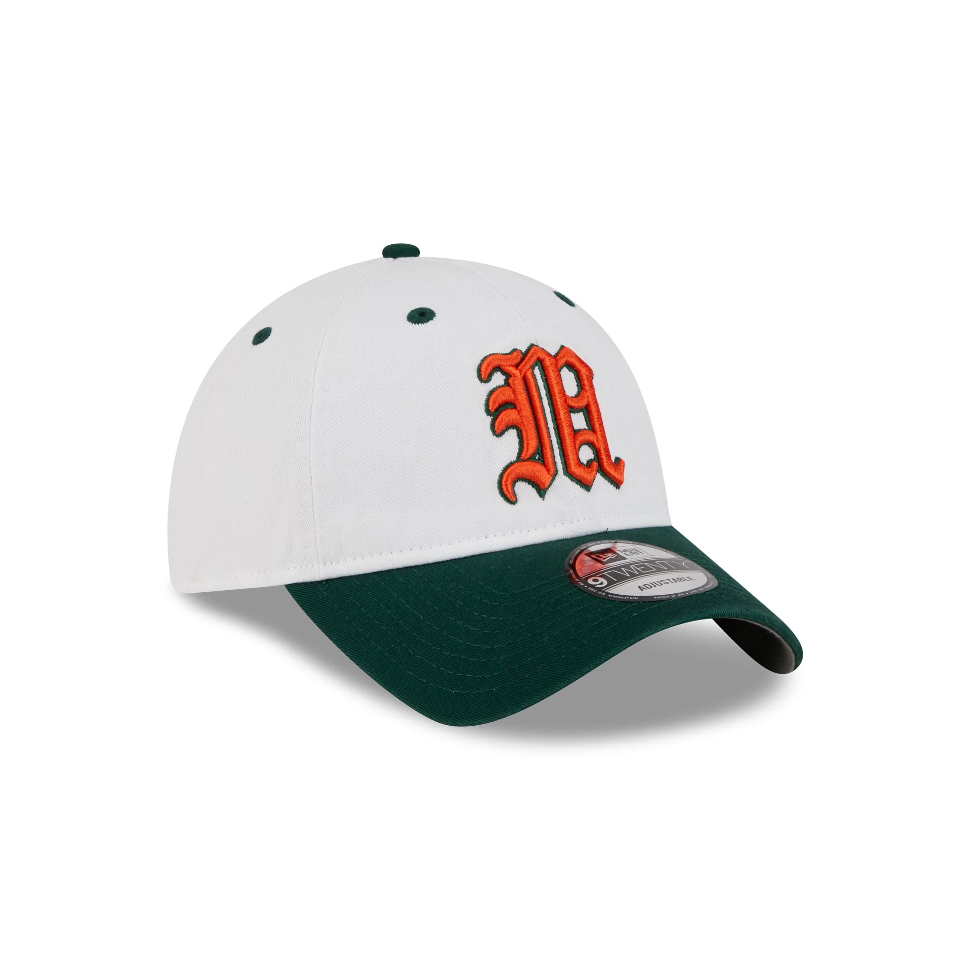 New Era x adidas Miami Hurricanes White 9TWENTY Adjustable Hat