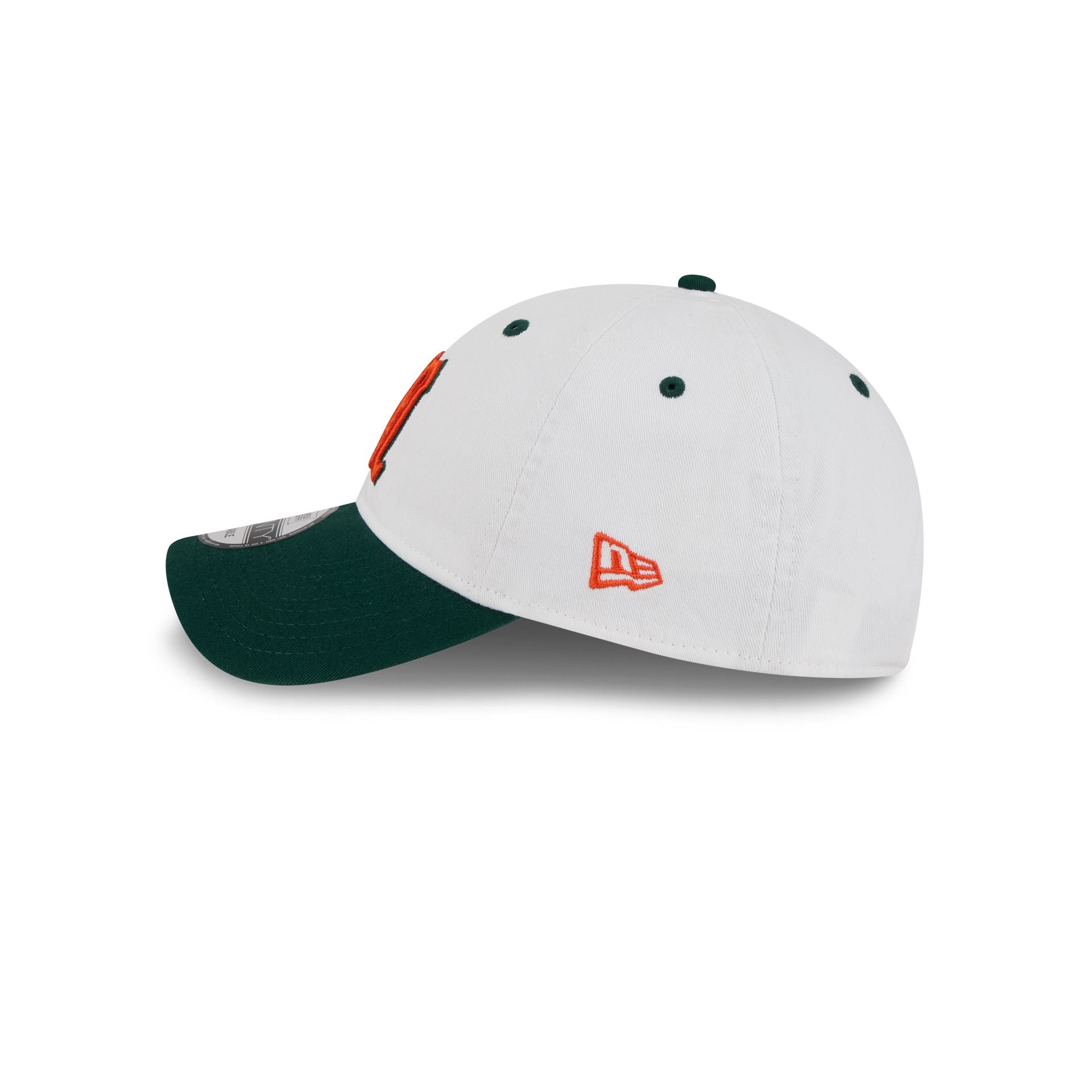 New Era x adidas Miami Hurricanes White 9TWENTY Adjustable Hat