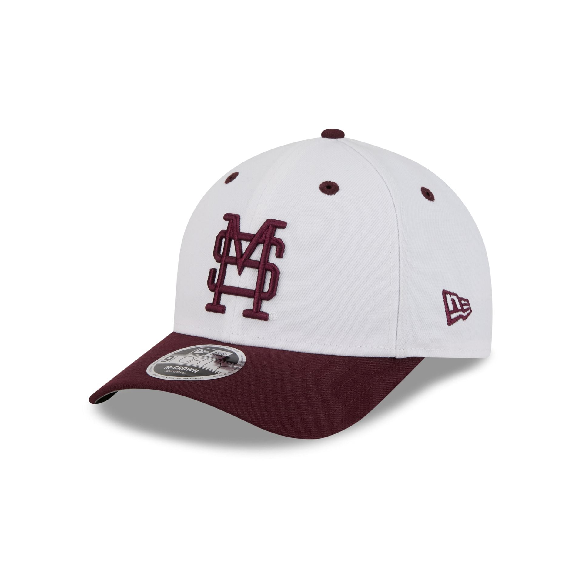 New Era x adidas Mississippi State Bulldogs White 9FORTY M-Crown Snapback Hat