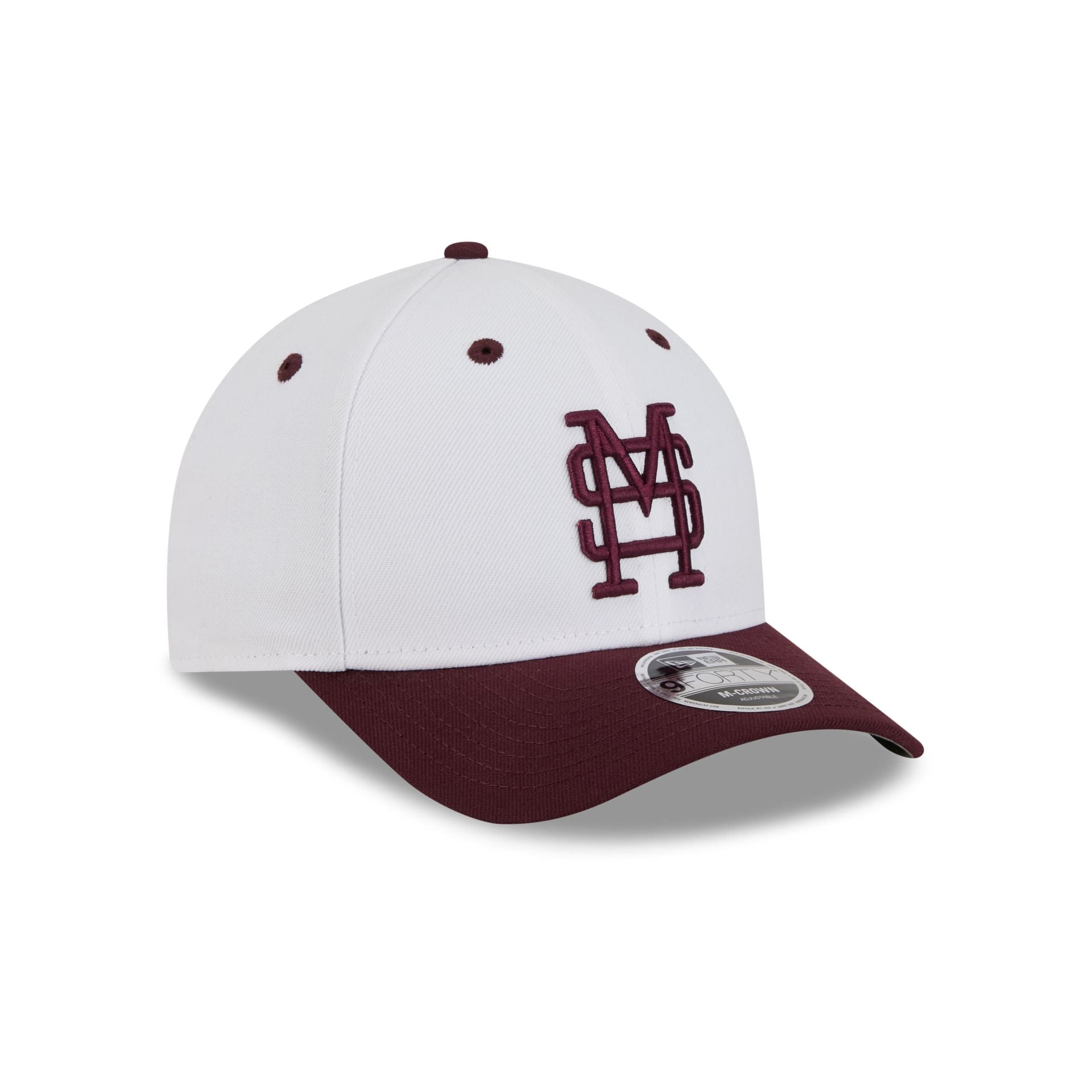 New Era x adidas Mississippi State Bulldogs White 9FORTY M-Crown Snapback Hat