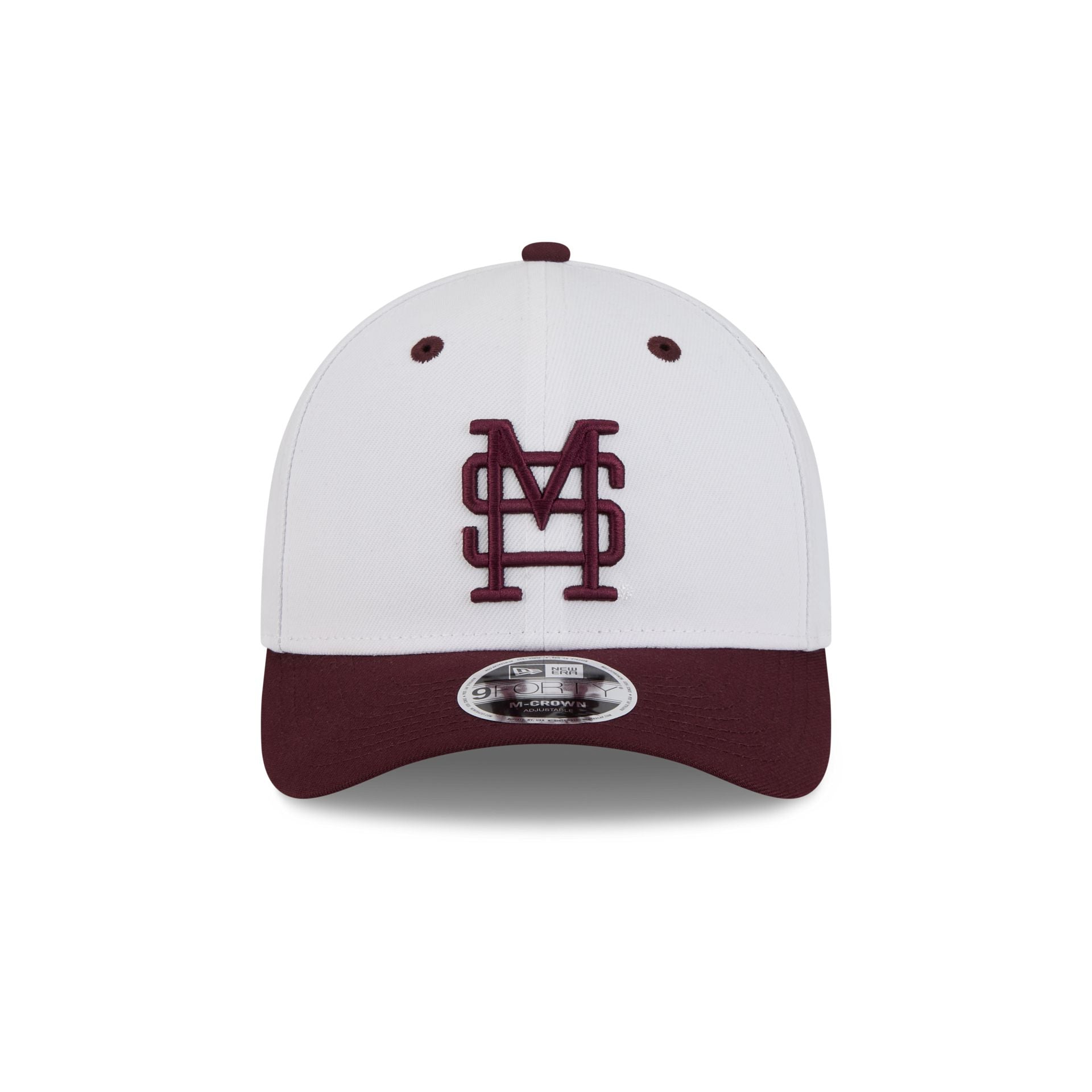 New Era x adidas Mississippi State Bulldogs White 9FORTY M-Crown Snapback Hat
