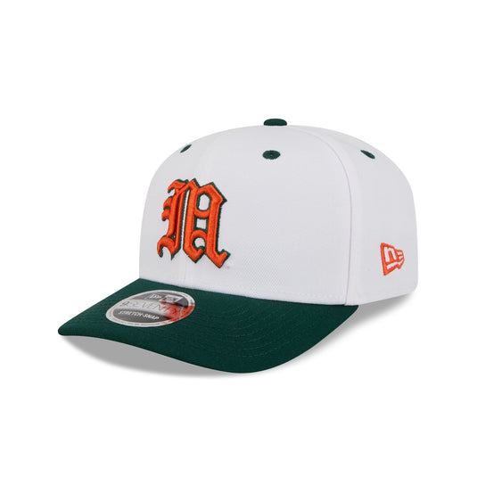 New Era x adidas Miami Hurricanes White 9SEVENTY Stretch-Snap Hat - New Era Cap