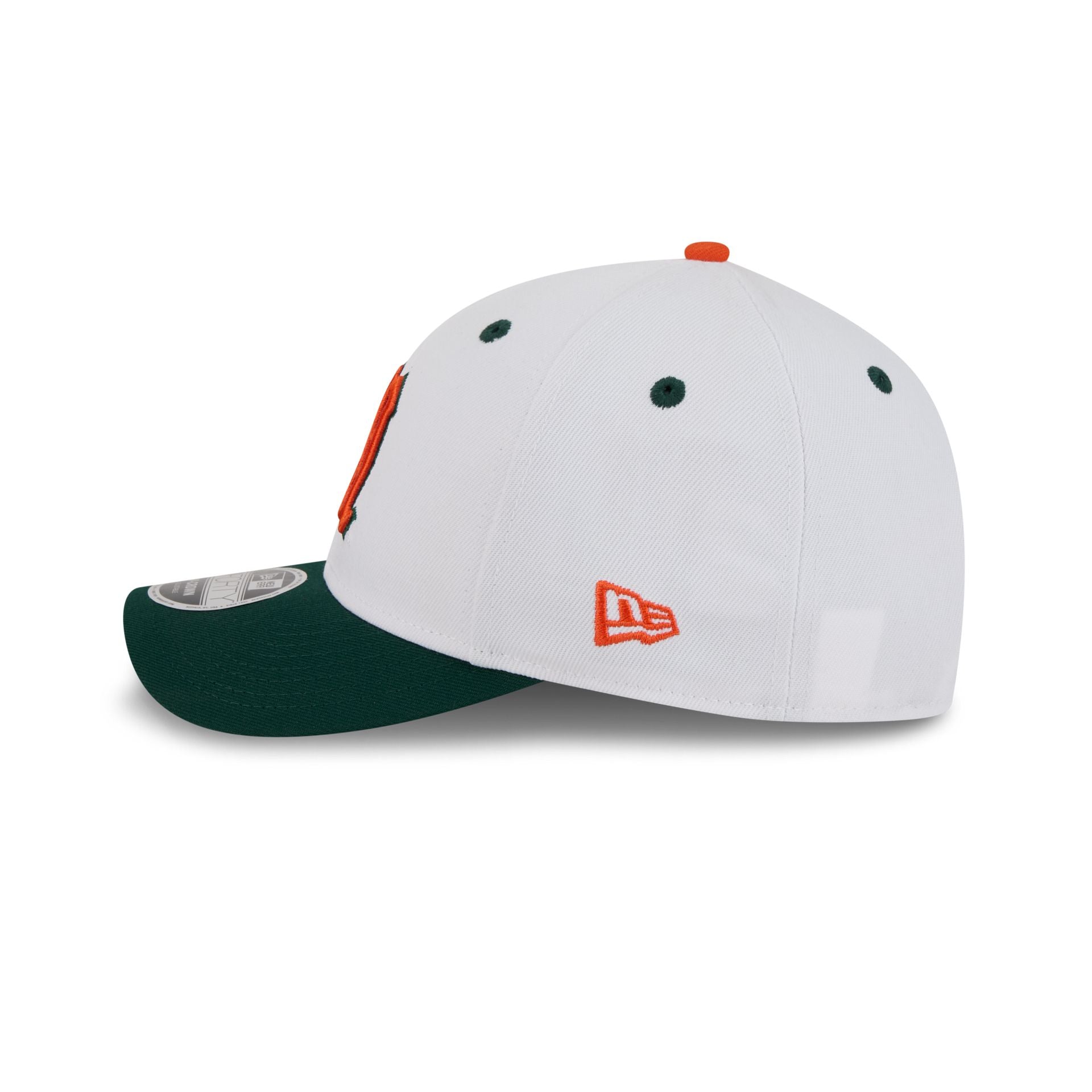 New Era x adidas Miami Hurricanes White 9FORTY M-Crown Snapback