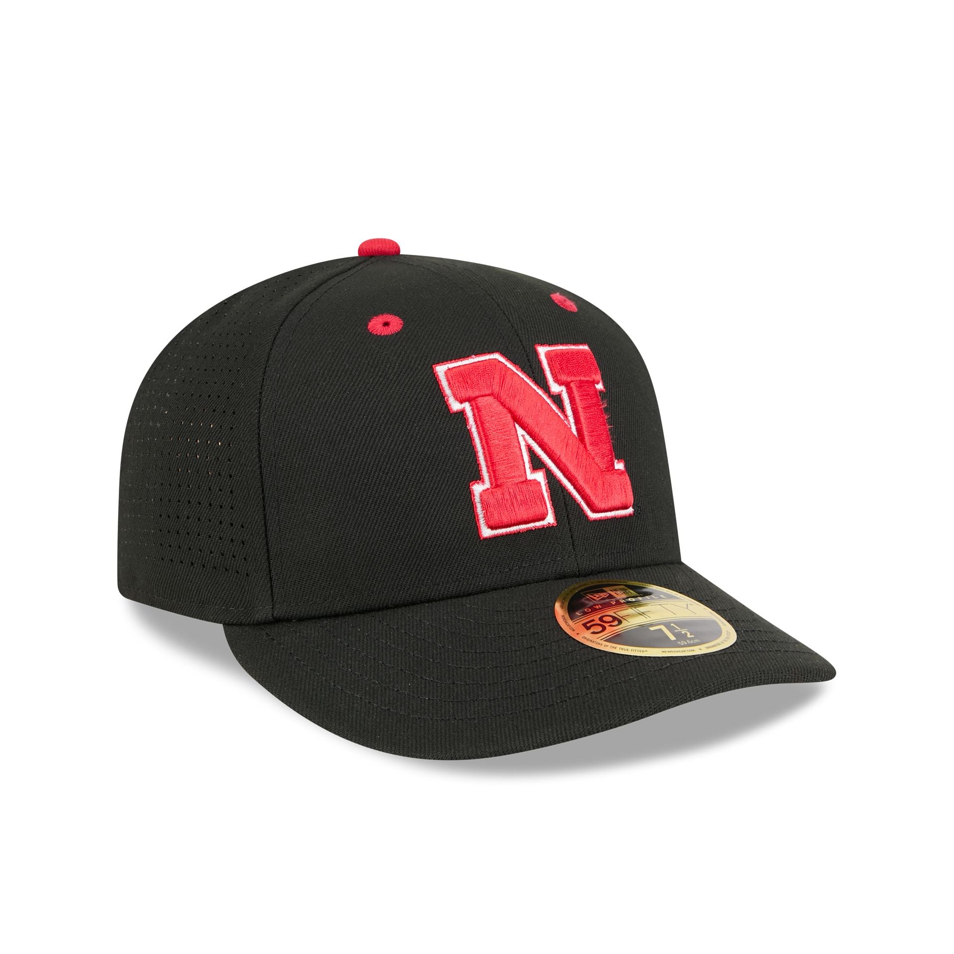 New Era x adidas Nebraska Cornhuskers Black Low Profile 59FIFTY Fitted Hat