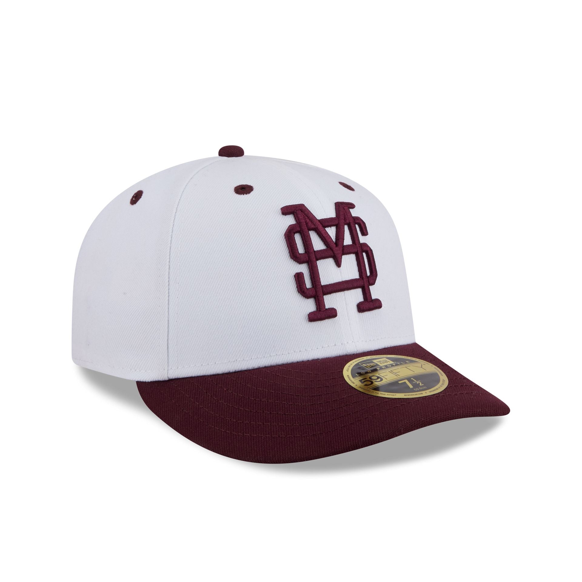 New Era x adidas Mississippi State Bulldogs White Low Profile 59FIFTY Fitted Hat