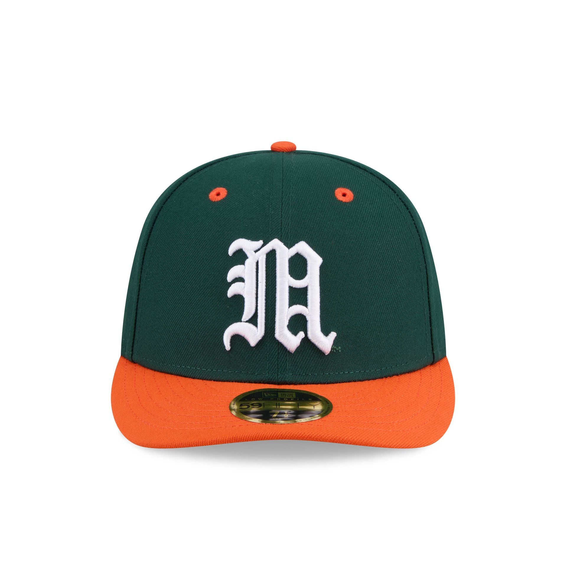 New Era x adidas Miami Hurricanes Dark Green Low Profile 59FIFTY Fitted Hat