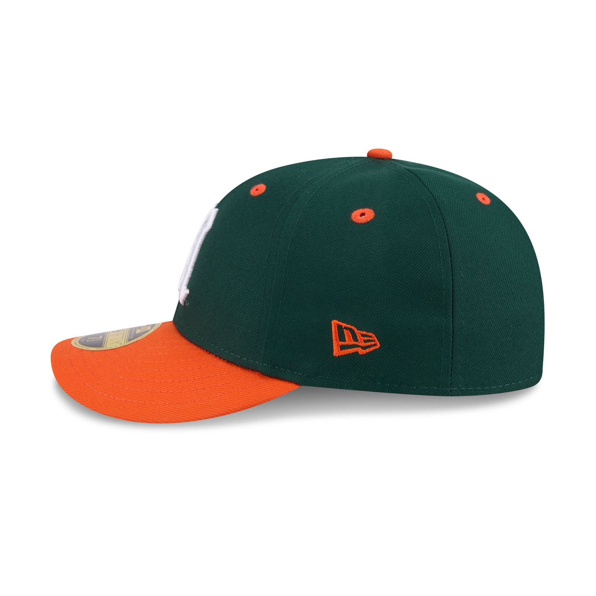 New Era x adidas Miami Hurricanes Dark Green Low Profile 59FIFTY Fitted Hat