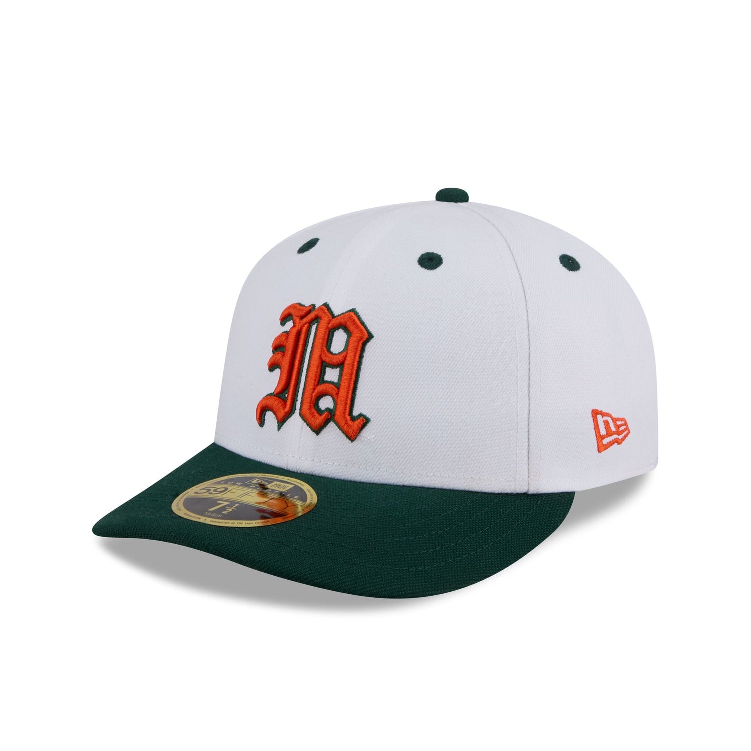 New Era x adidas Miami Hurricanes White Low Profile 59FIFTY Fitted Hat