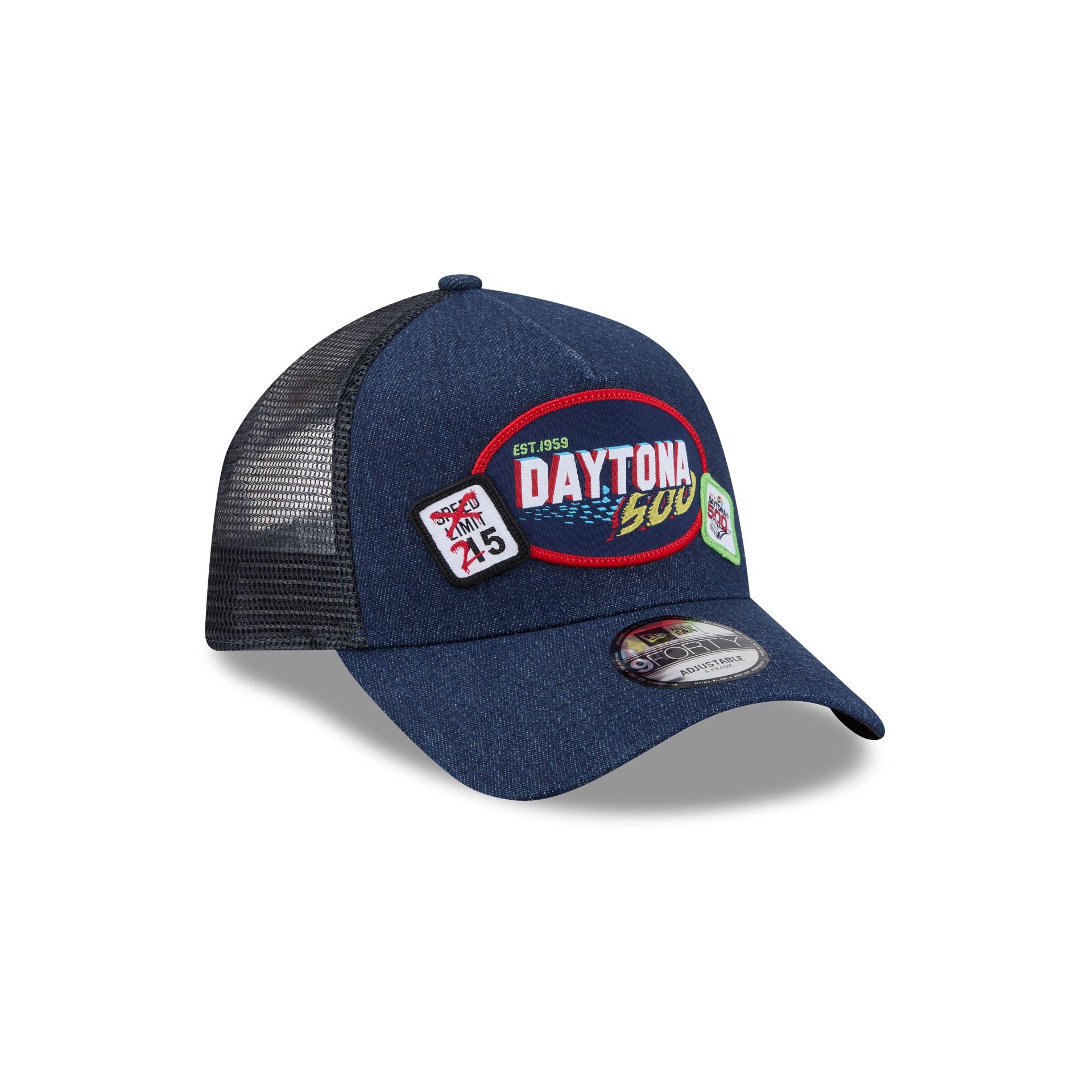 NASCAR DAYTONA 500 Denim 9FORTY A-Frame Trucker Hat