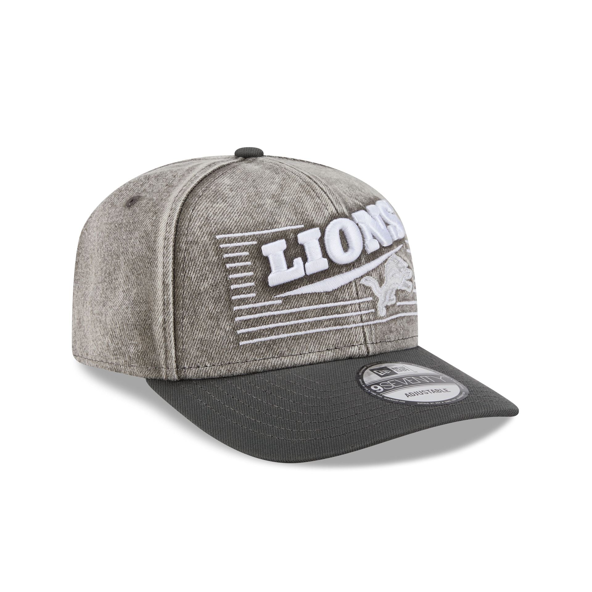 Detroit Lions Washed Denim 9SEVENTY Adjustable Hat