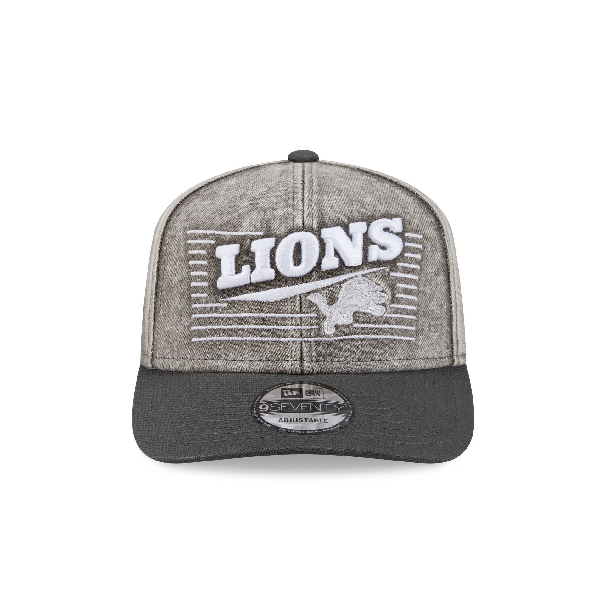Detroit Lions Washed Denim 9SEVENTY Adjustable Hat