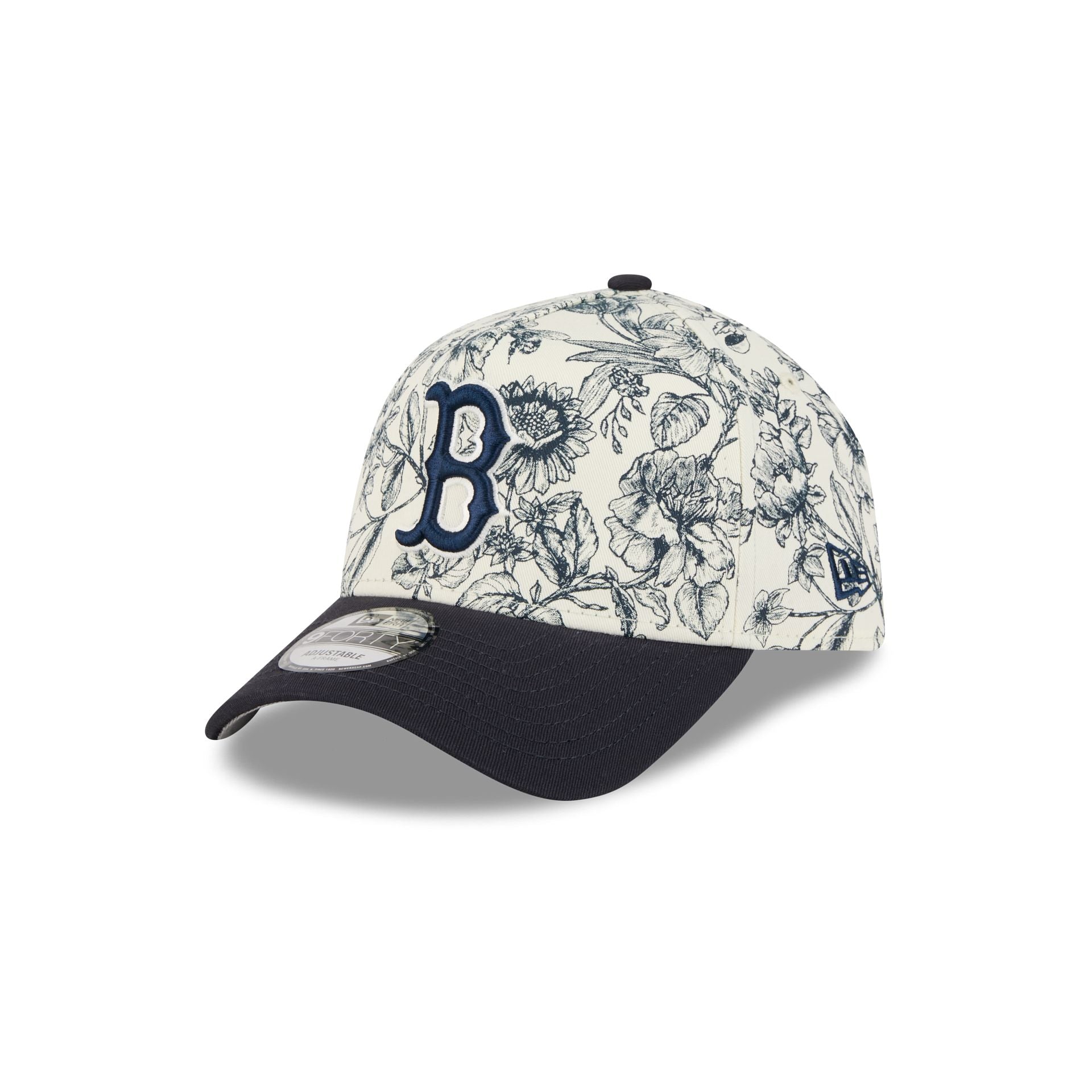 Boston Red Sox Spring Floral Navy 9FORTY A-Frame Snapback Hat