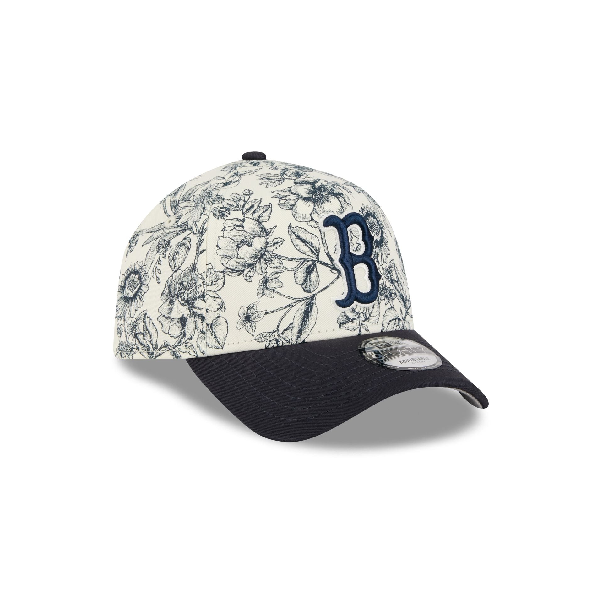 Boston Red Sox Spring Floral Navy 9FORTY A-Frame Snapback Hat