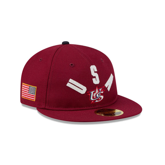 USA Classic Script Retro Crown 59FIFTY Fitted Hat - New Era Cap
