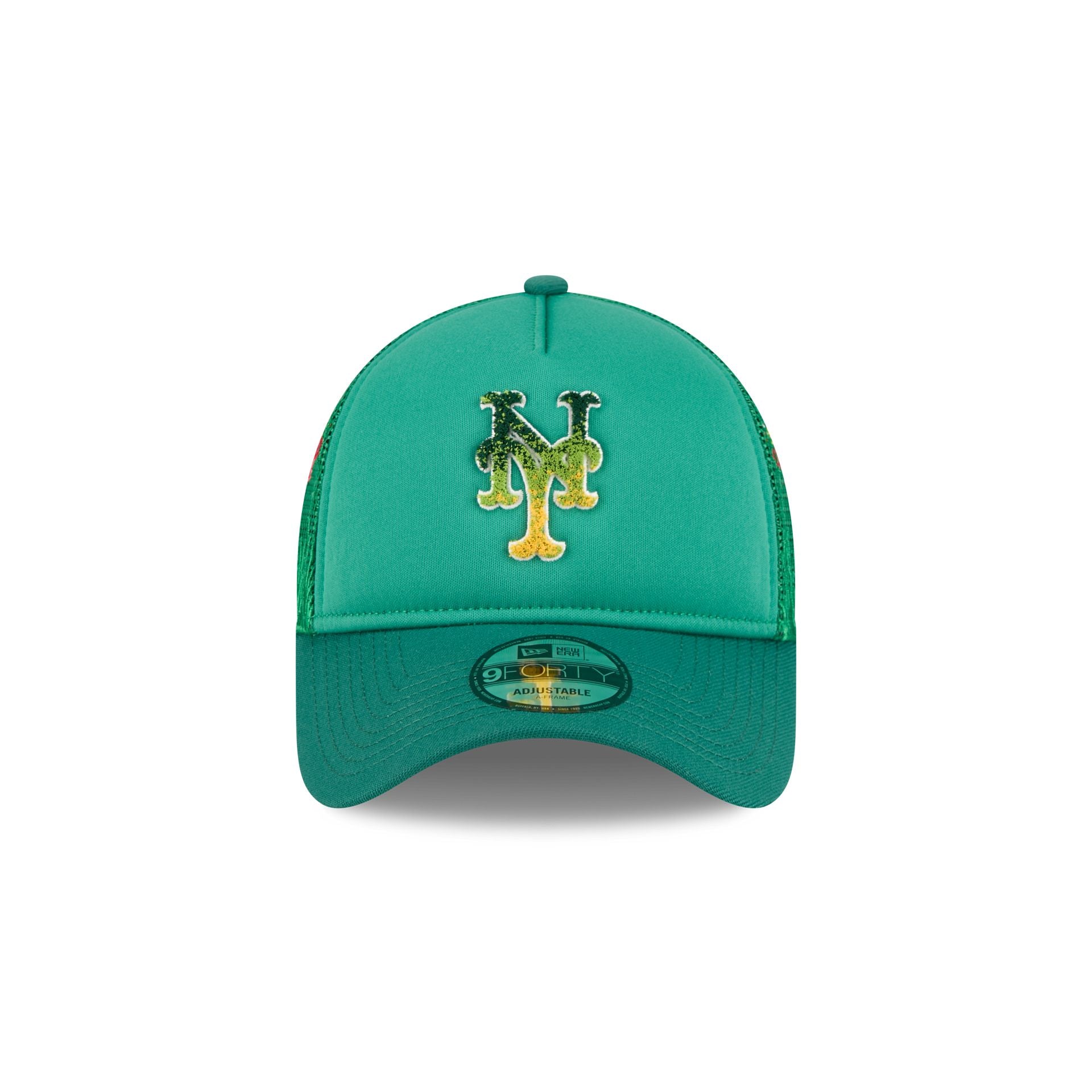 New York Mets Gradient Logo 9FORTY A-Frame Trucker Hat