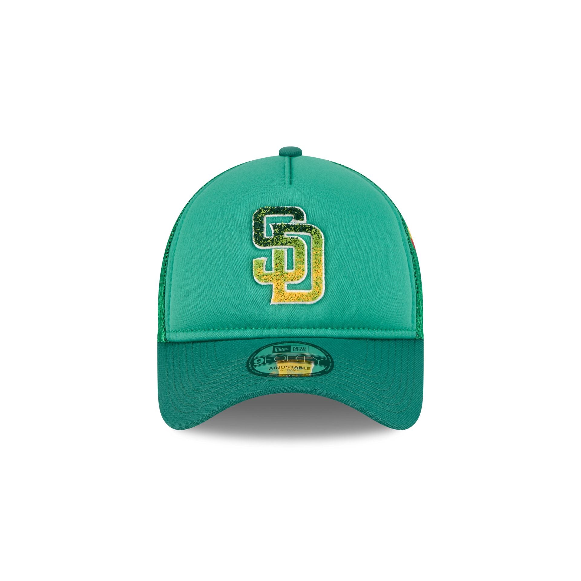 San Diego Padres Gradient Logo 9FORTY A-Frame Trucker Hat
