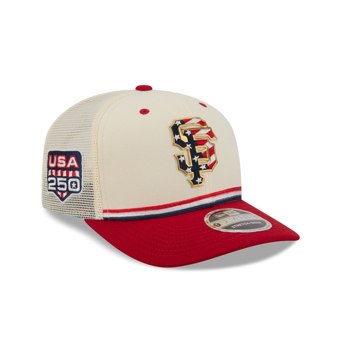 San Francisco Giants Independence Day 2026 9SEVENTY Trucker Hat